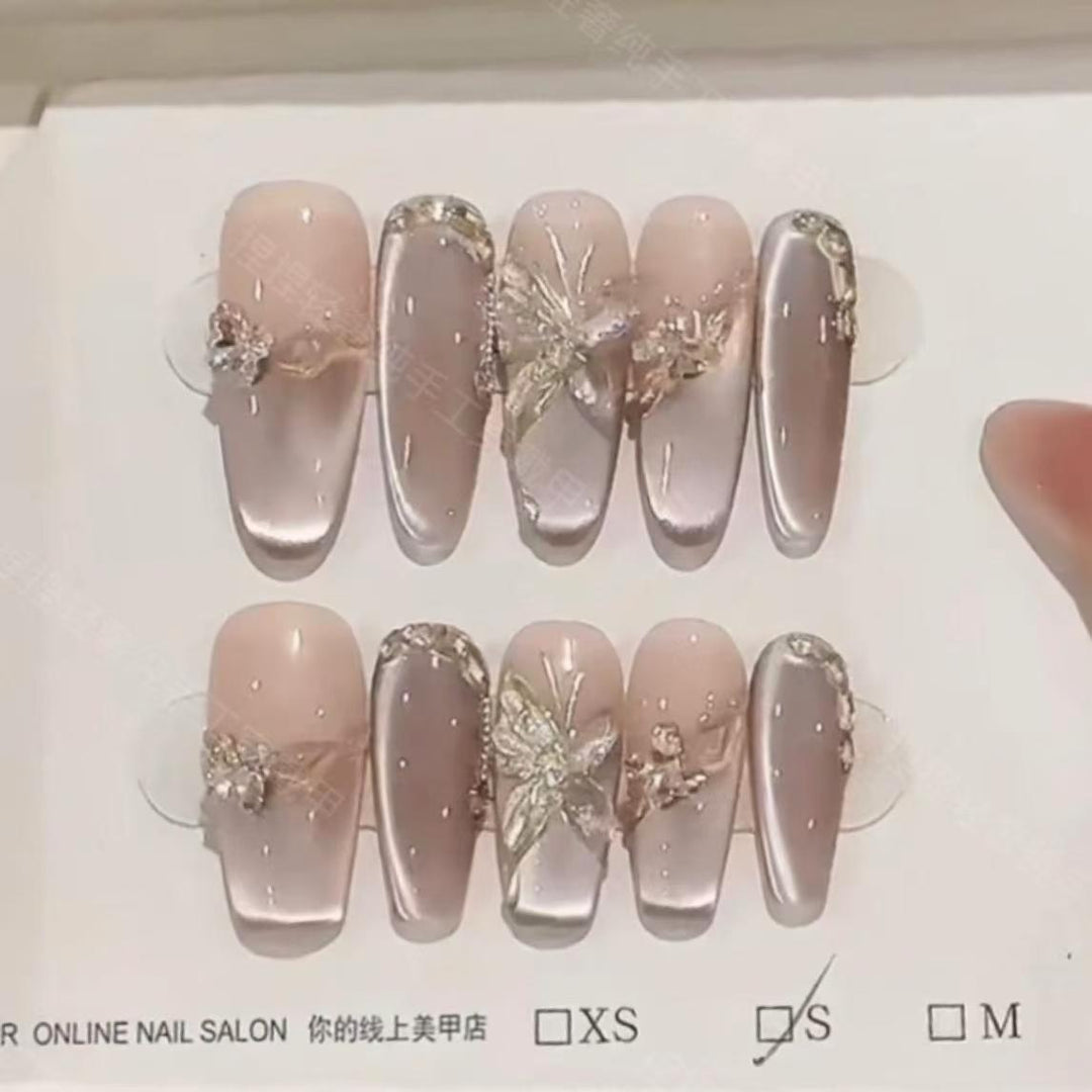 Elegant Decorative Press-On Nails Set Kalsten
