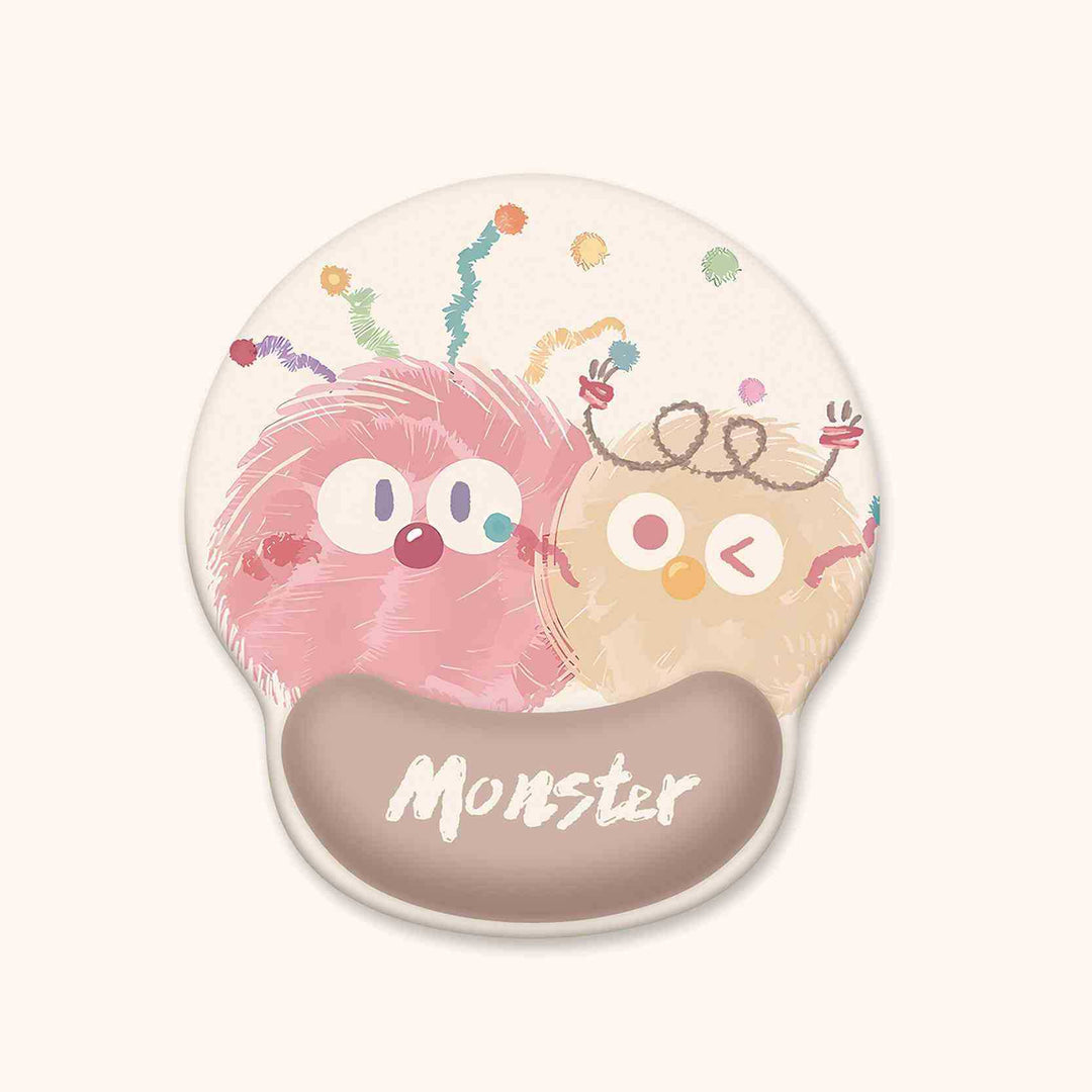 Cute Cartoon Monster-Themed Gaming Mouse Wrist Rest