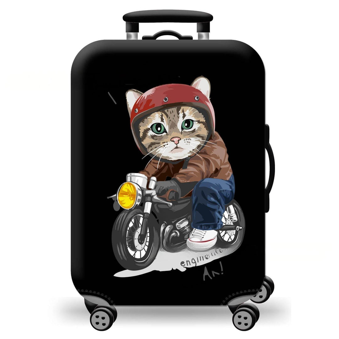 Unisex hard-shell suitcase with playful cat design Kalsten