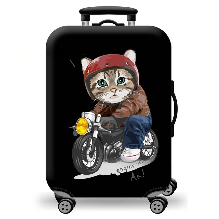 Unisex hard-shell suitcase with playful cat design Kalsten
