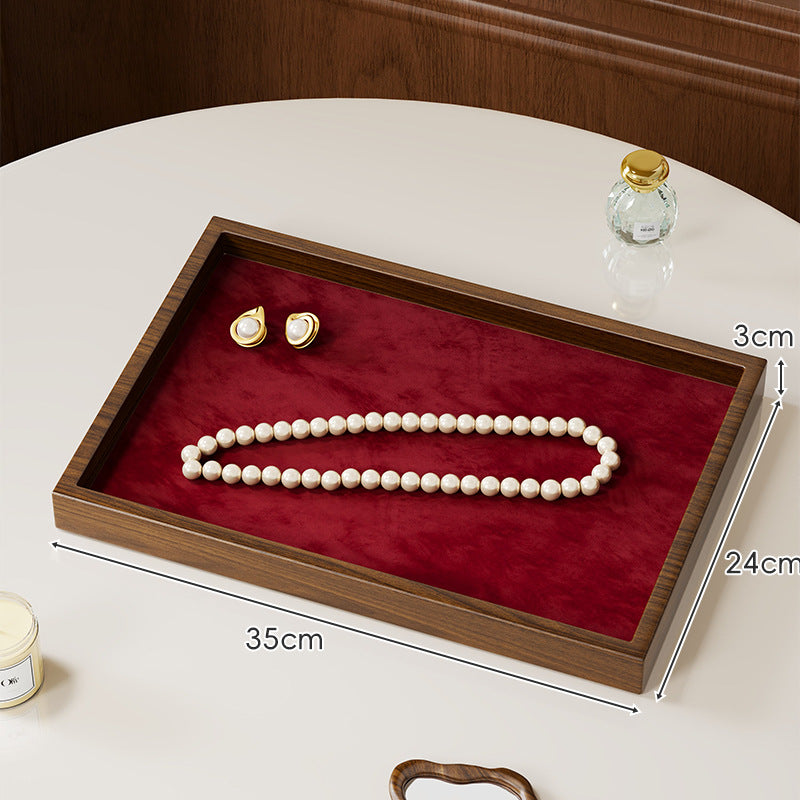 Twelve-Compartment Bamboo Jewelry Organizer Tray