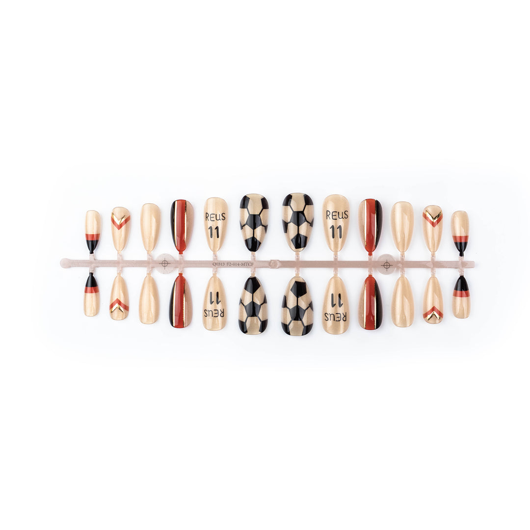 Sports-Themed Press-On Nail Art Set