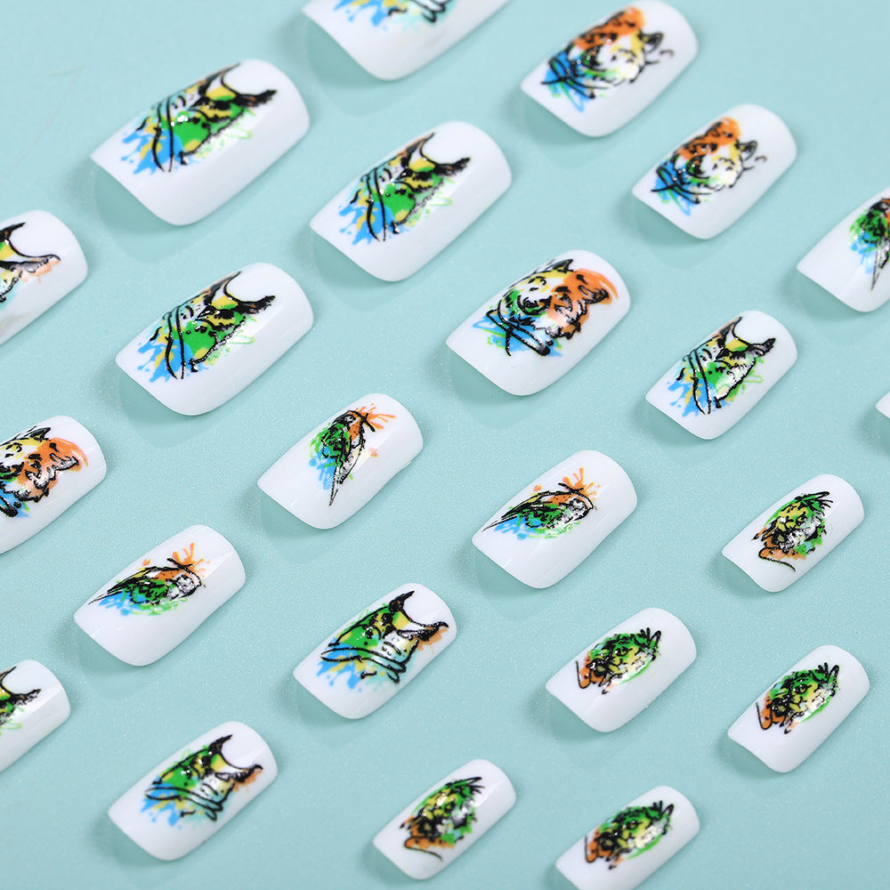 Artistic Animal Motif Press-On Nail Set Kalsten
