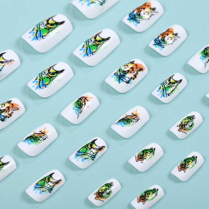 Artistic Animal Motif Press-On Nail Set Kalsten