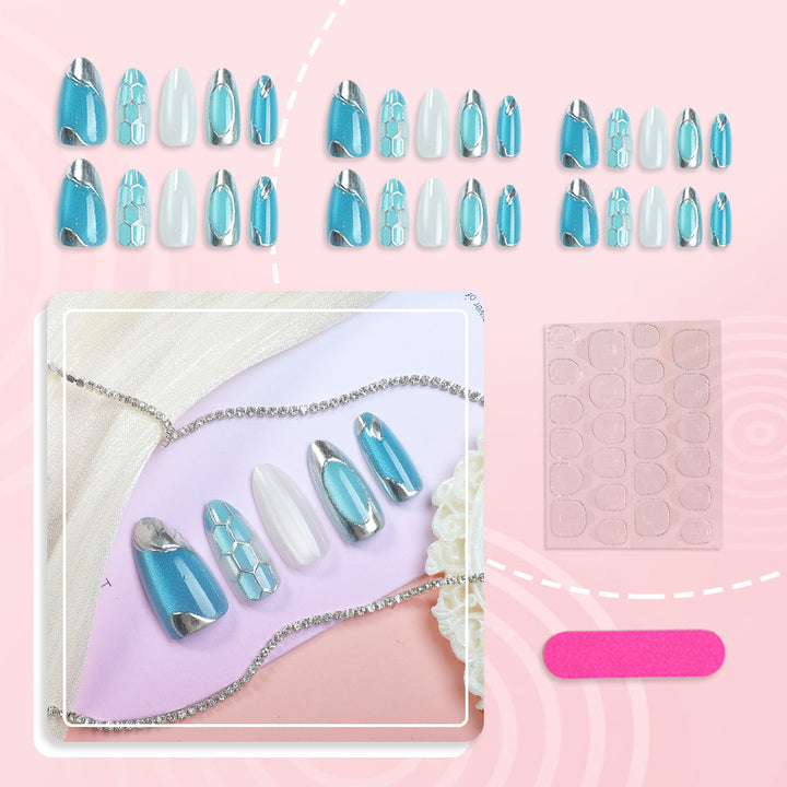 Elegant Metallic Press-On Nail Set