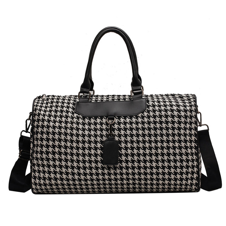 Stylish Houndstooth Pattern Travel Duffel Bag Kalsten
