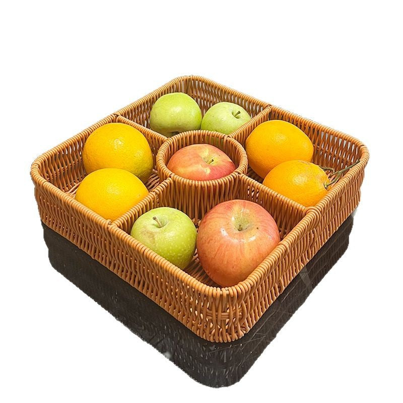 Multi-Compartment Woven Fruit Basket Kalsten