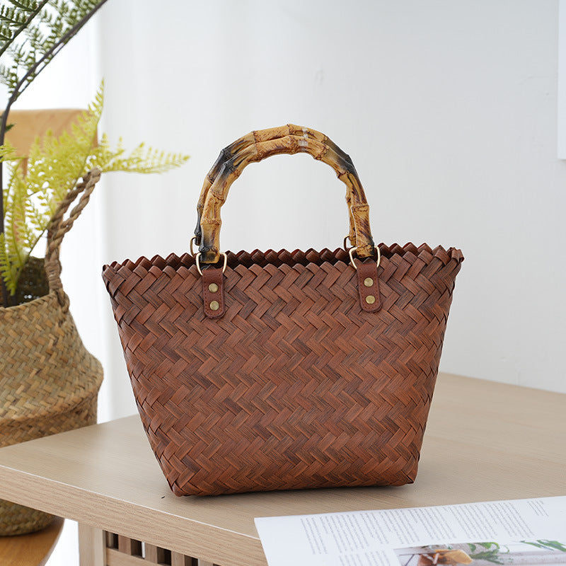 Handbag Made of Woven Bast Kalsten
