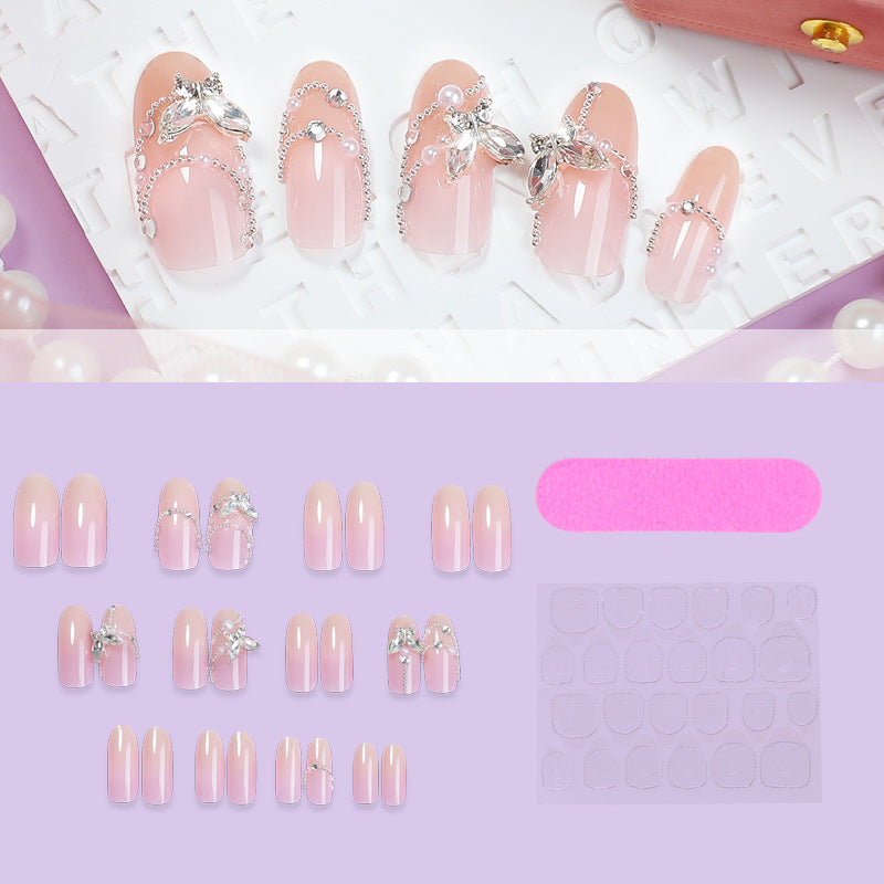 Crystal-Embellished Press-On Nail Set kalsten