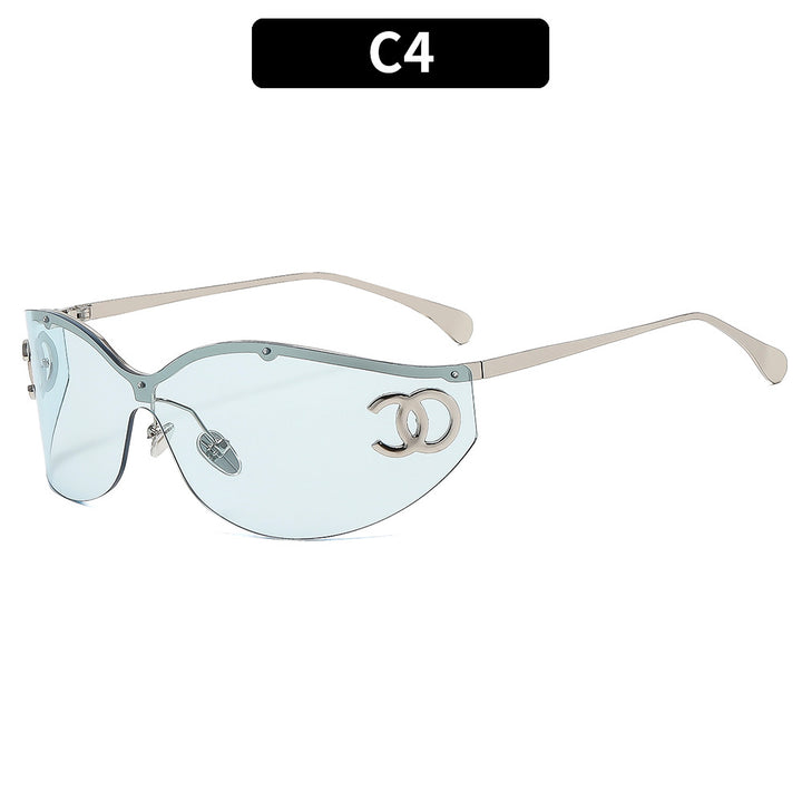 Chic Cat-Eye Shield Sunglasses