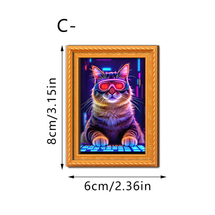 Decorative cat art with futuristic design Kalsten