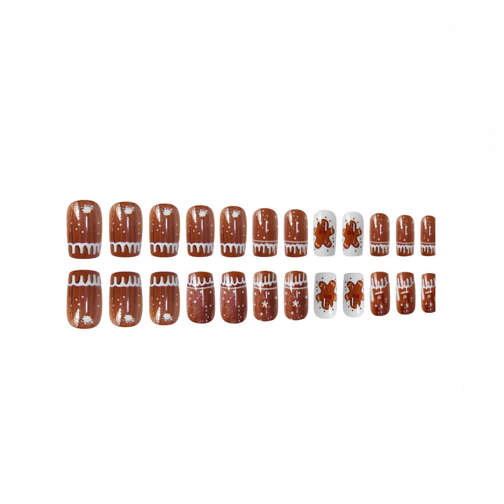 Decorative Glittery Star-Accented Press-On Nail Set Kalsten