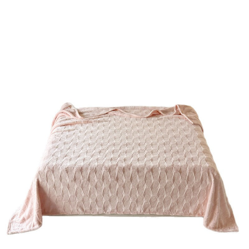 Textured Soft Fleece Throw Blanket