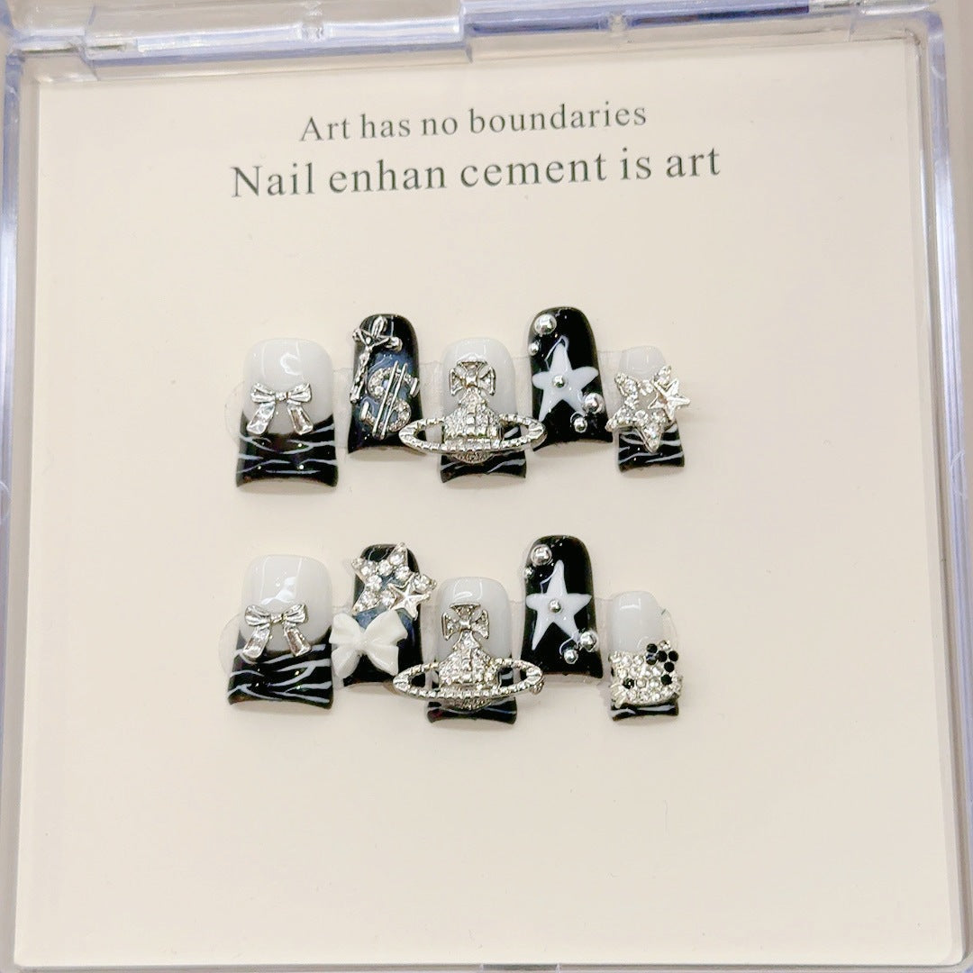 Decorative Rhinestone-Encrusted Nail Art Set