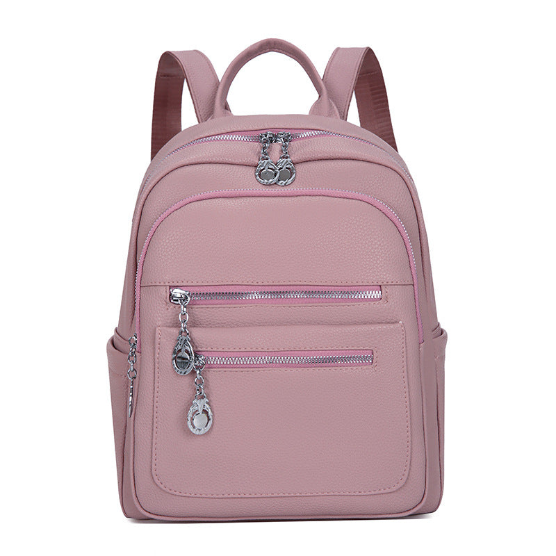 Stylish Multi-Pocket Leather Backpack Kalsten