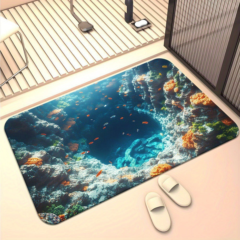 Floral Themed Welcome Mat Kalsten