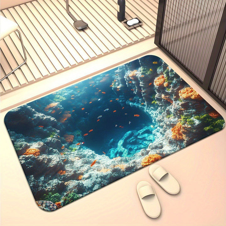 Floral Themed Welcome Mat Kalsten