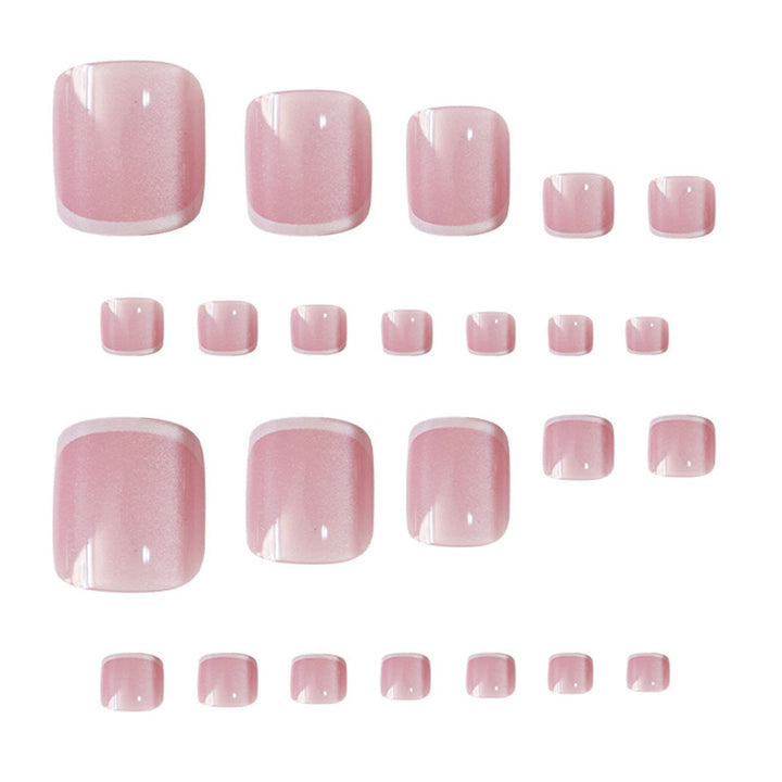 Elegant French Tip Press-On Toenails Kalsten