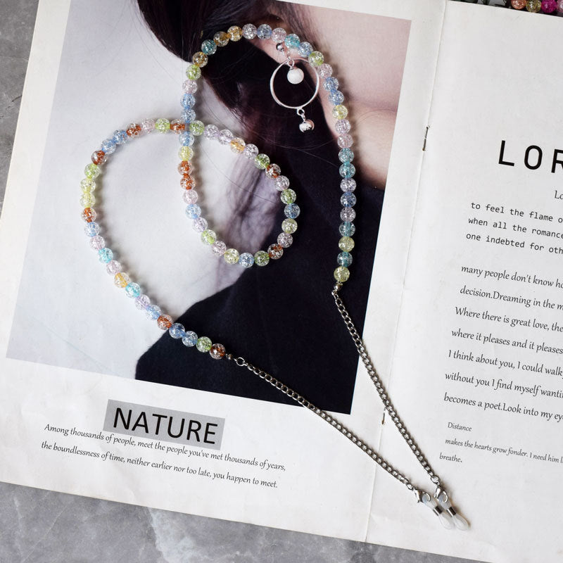 Colorful Textured Beaded Eyewear Chain Kalsten