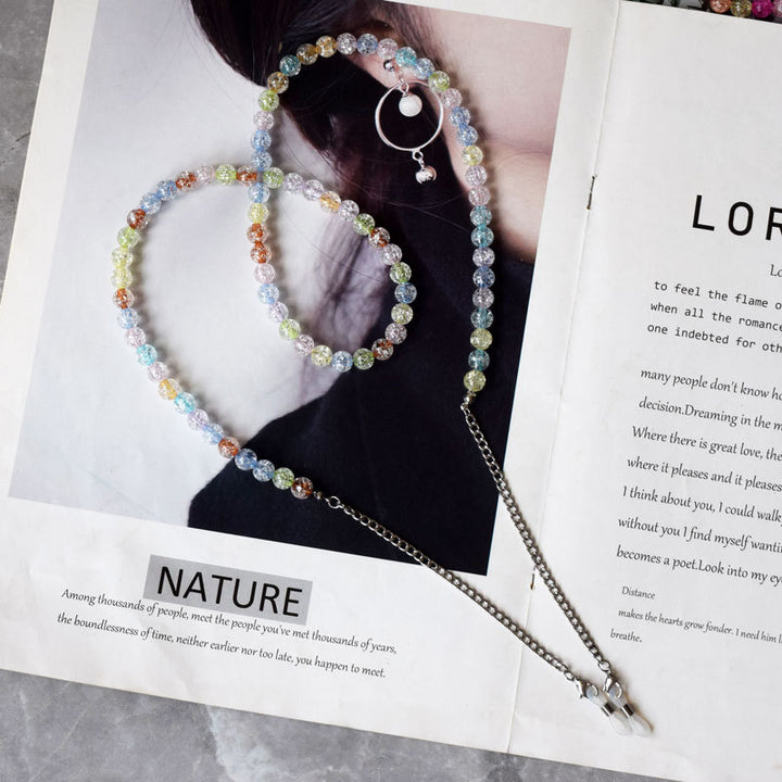 Colorful Textured Beaded Eyewear Chain Kalsten