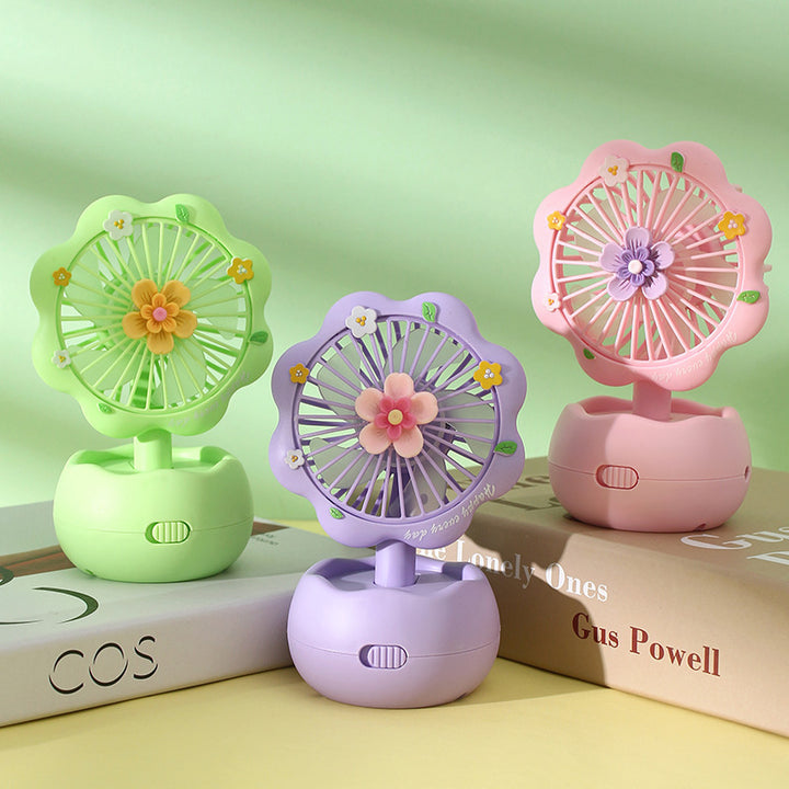 Unisex portable children's table fan with butterfly design, rechargeable and quiet Kalsten