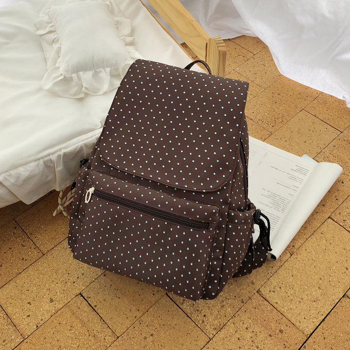 Polka Dot Patterned Backpack