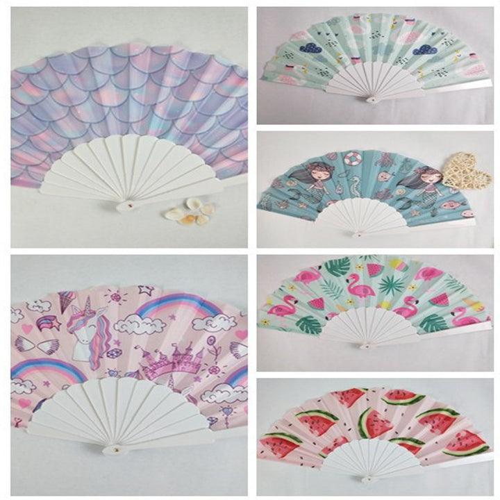 Ladies fan with shimmering scale patterns Kalsten