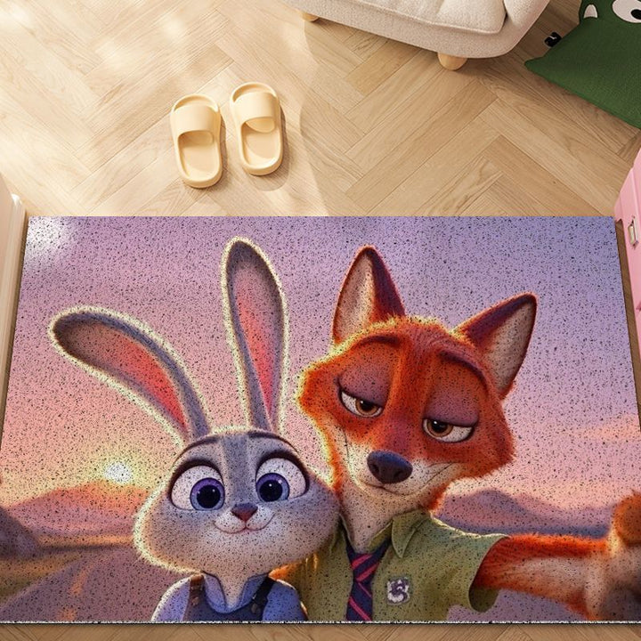 Cartoon Illustrated Area Rug