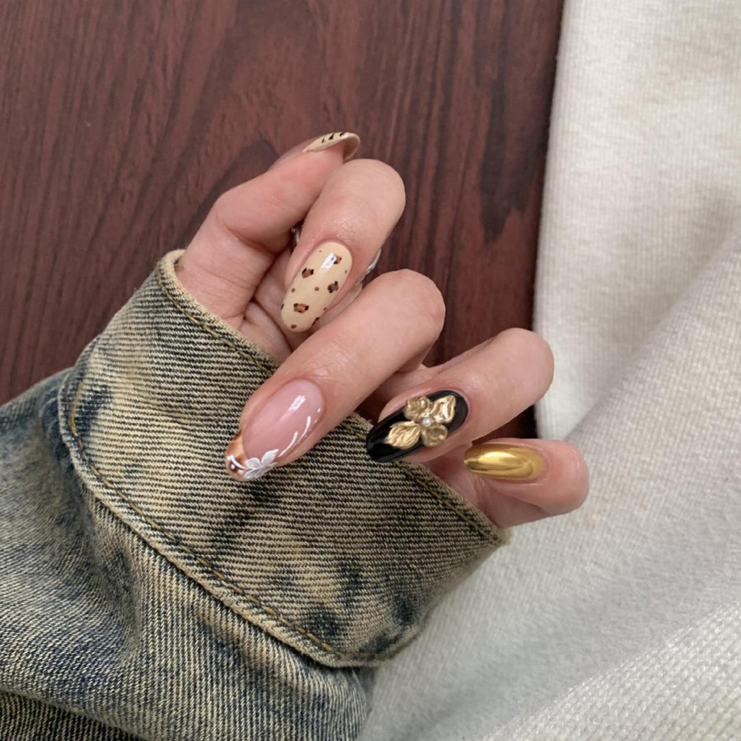 Artificial nails with flower design Kalsten