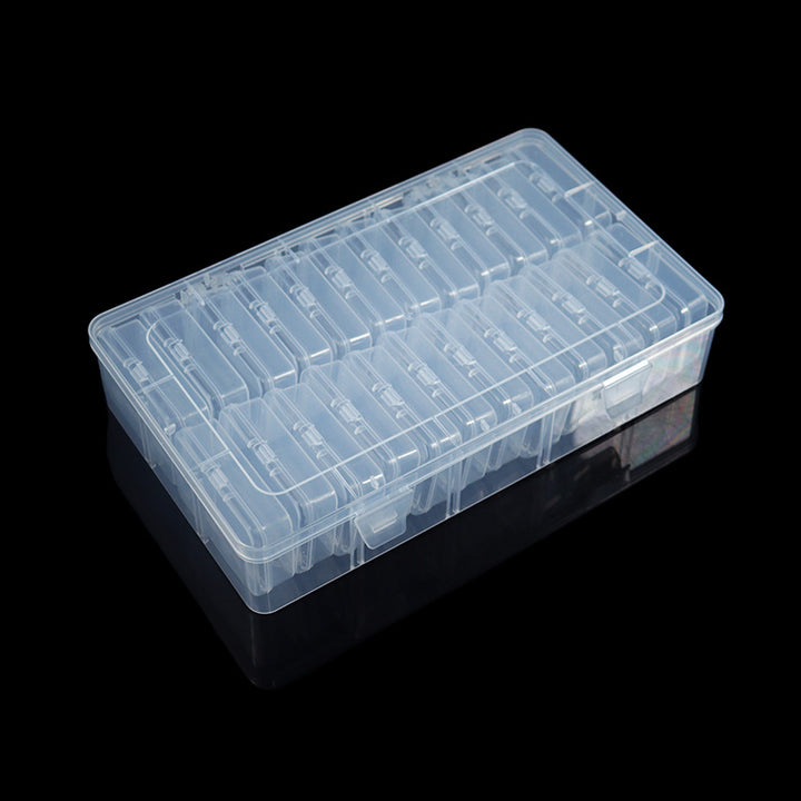 Multi-Compartment Clear Craft Supply Storage Box Kalsten