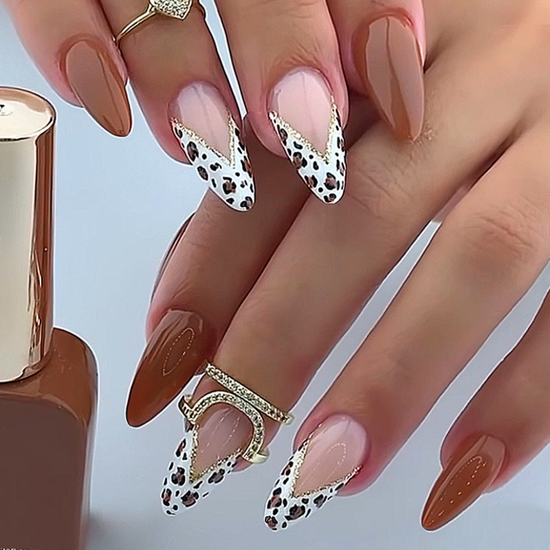 Decorative Press-On Nail Set with Unique Patterns kalsten