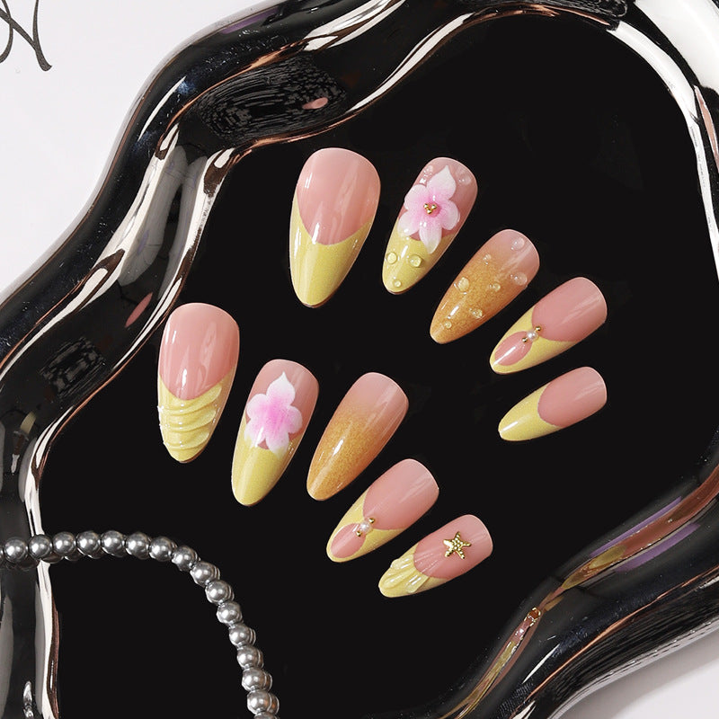 Artistic Floral Tip Press-On Nails Kalsten