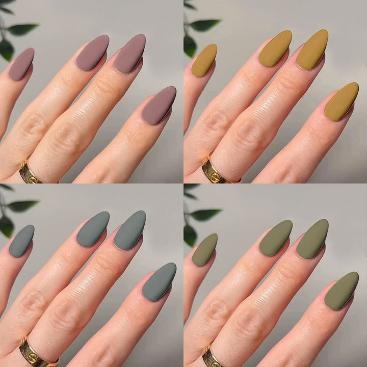 Artful stiletto nails in matte design Kalsten