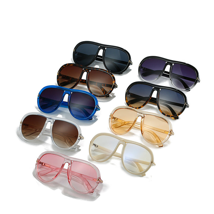 Oversized Fashionable Transparent Pink Sunglasses Kalsten
