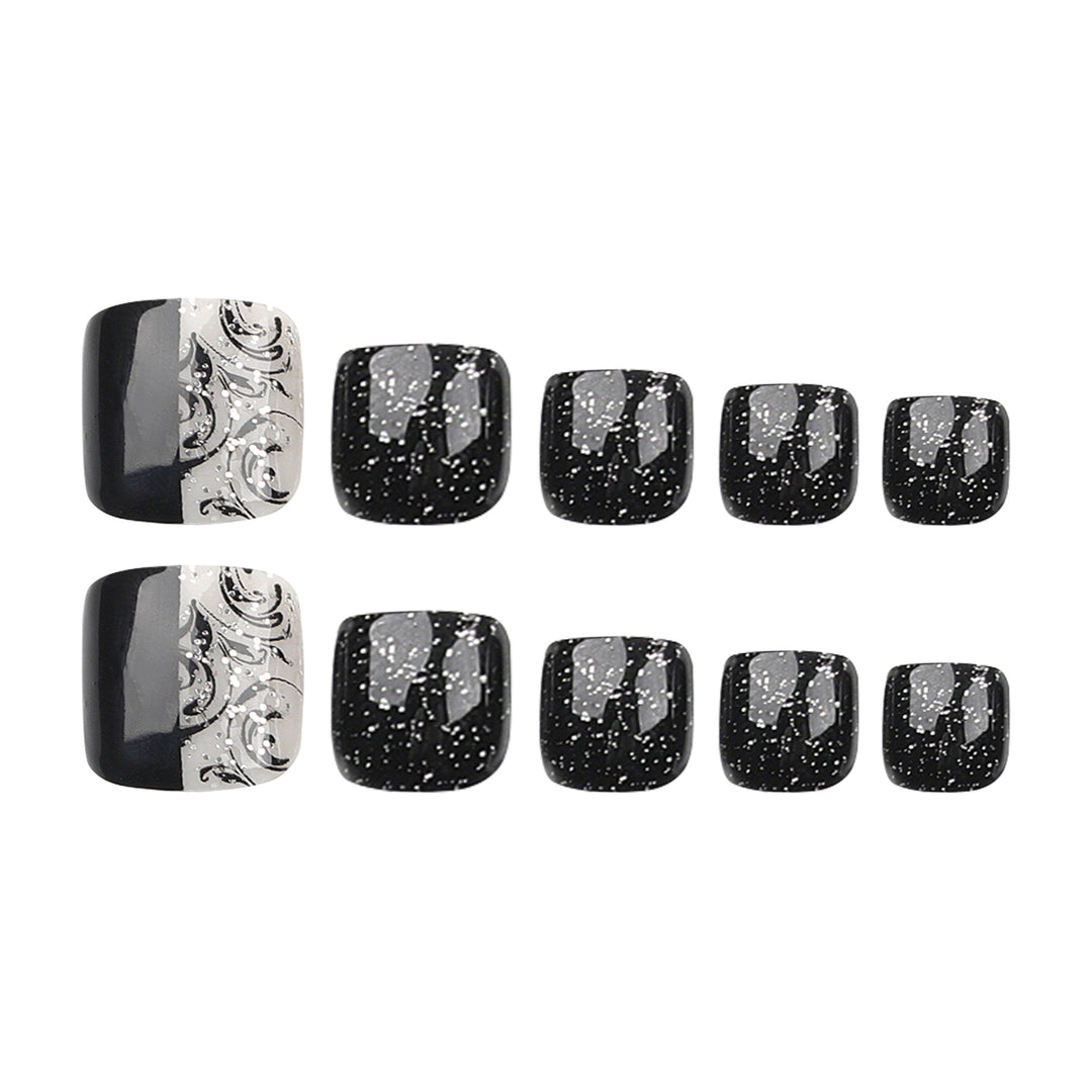 Elegant foot nail art with detailed design Kalsten