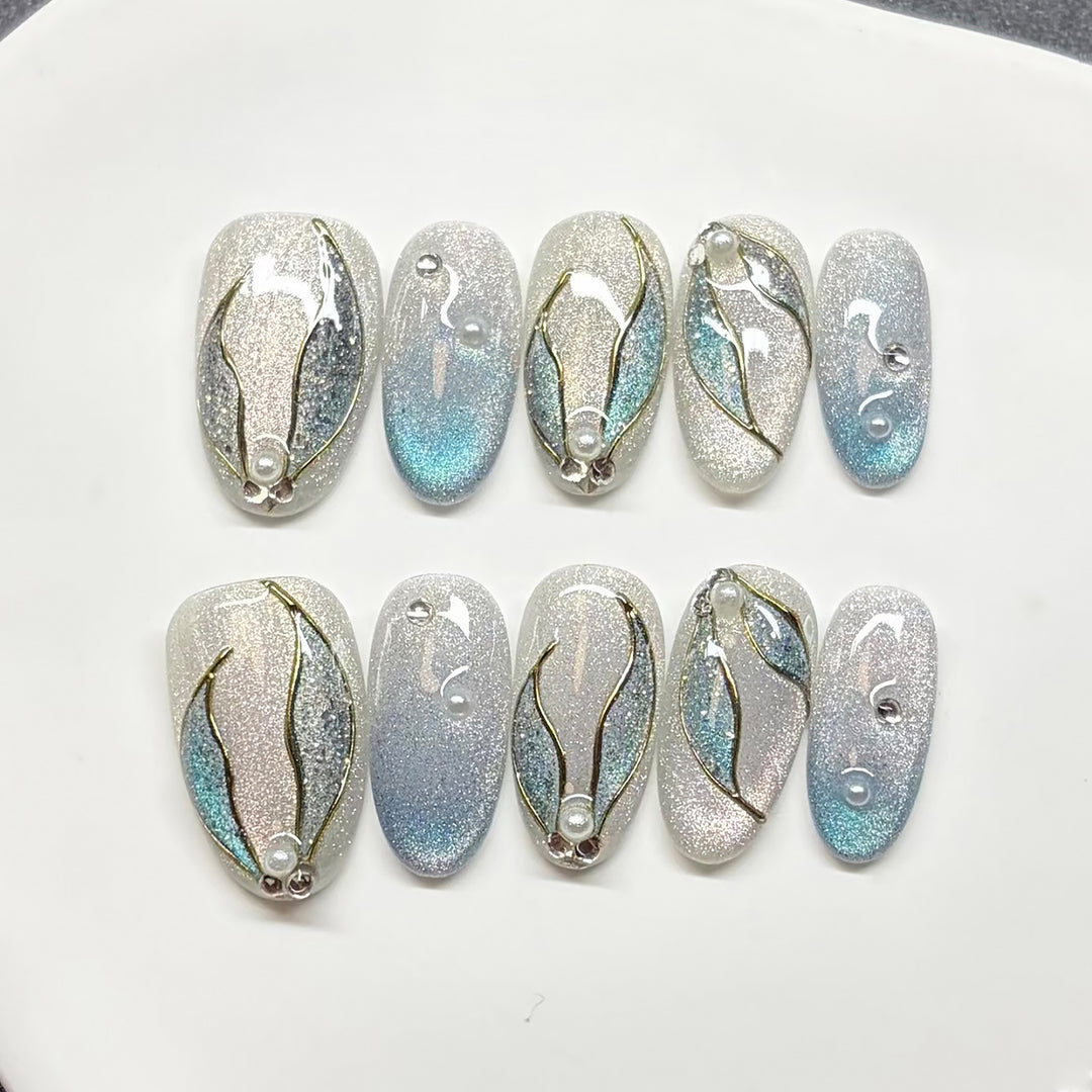 Premium Glitter Ombre Press-On Nails