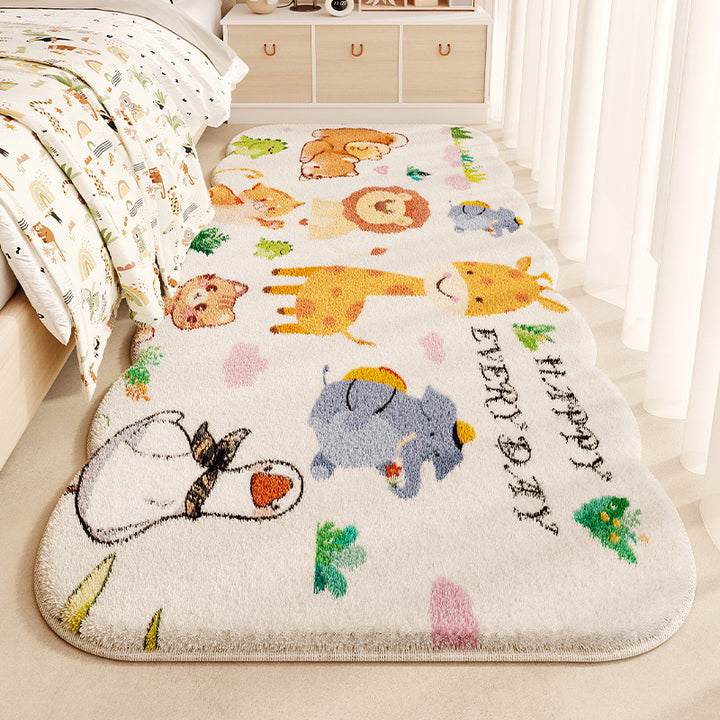 Children's Fun-Themed Plush Area Rug for Home