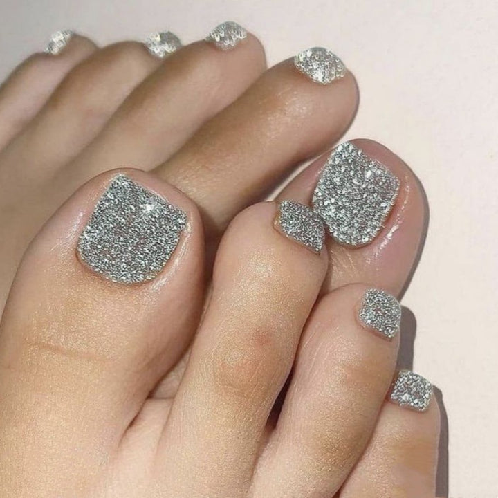 Glittery Press-On Toe Nails Kalsten