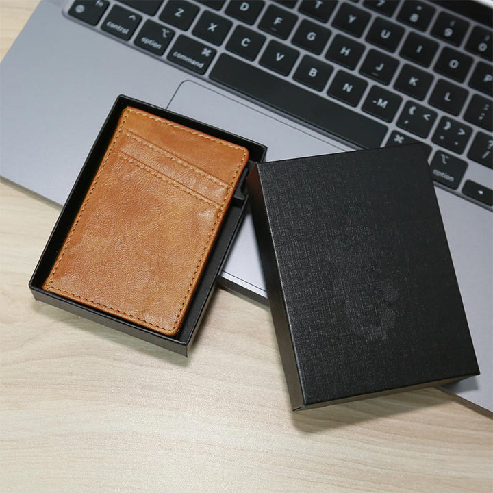 RFID-Blocking Slim Leather Cardholder Kalsten