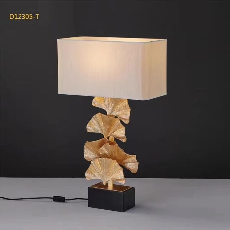 Artistic Table Lamp with Ginkgo Leaf Design