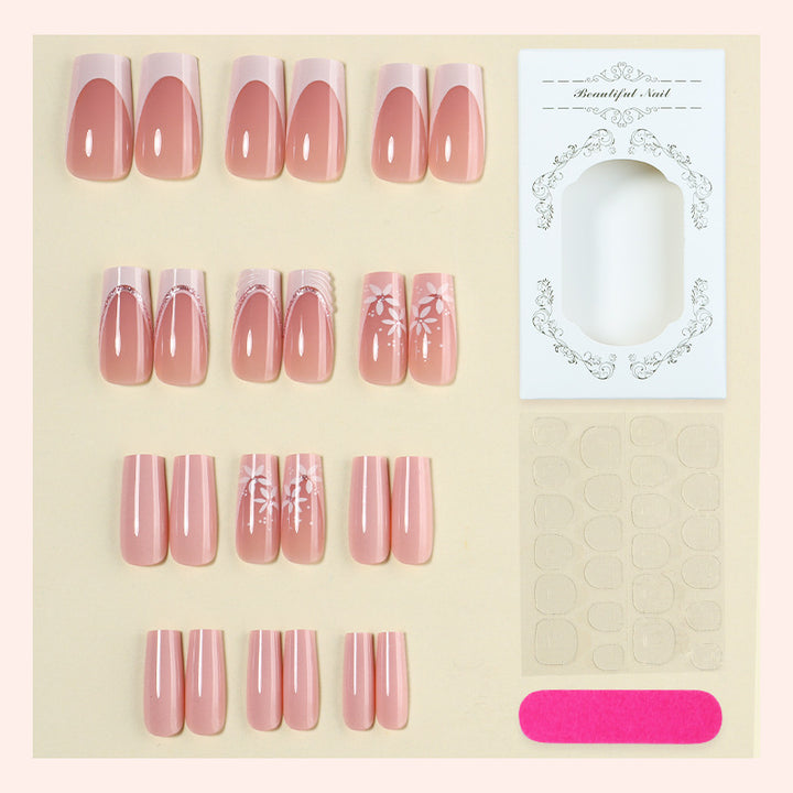 Nail art set with elegant floral designs Kalsten