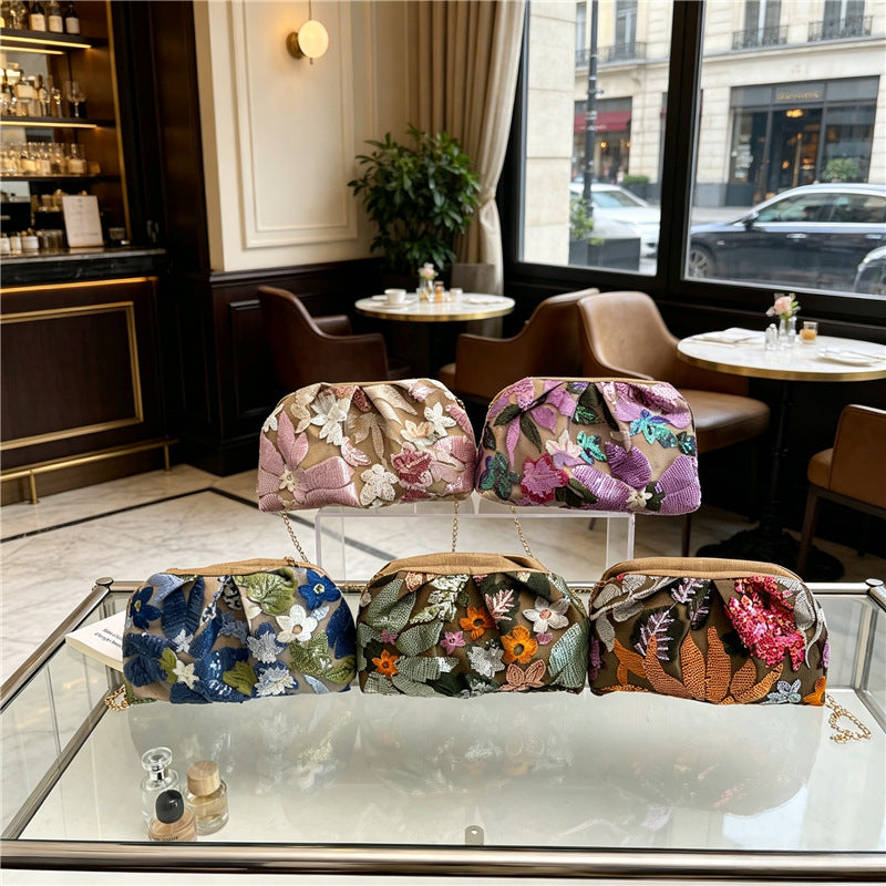 WoElegant Floral Sequin Clutch Bag Kalsten