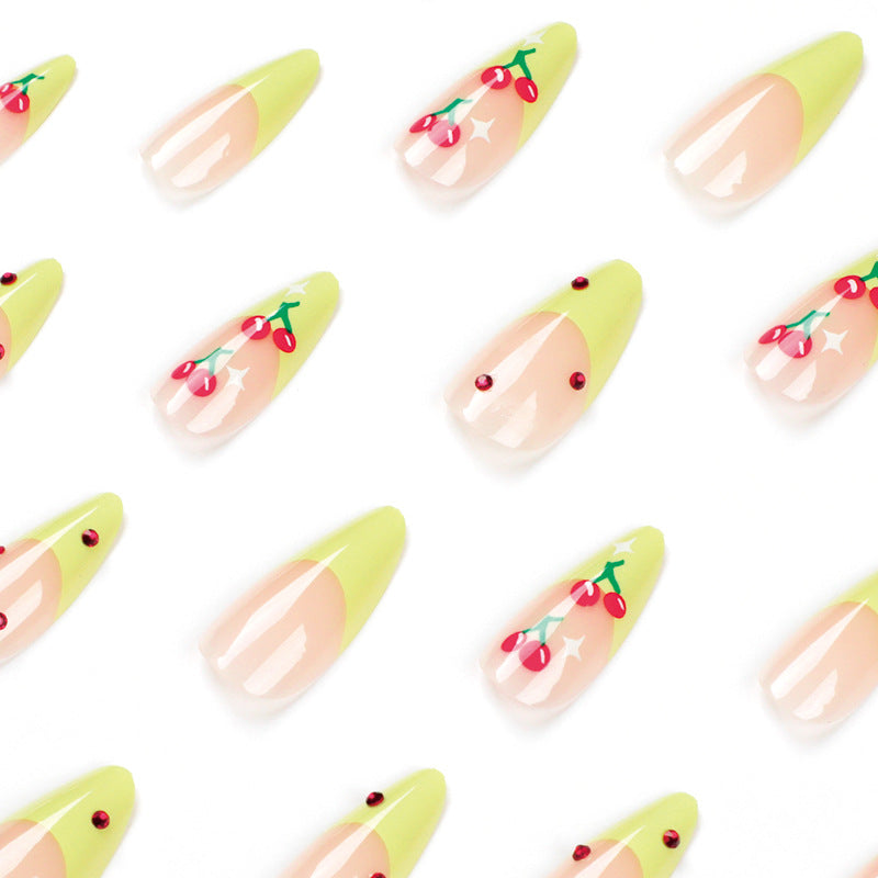 Artful Press-On Nails with Fruity Design Kalsten