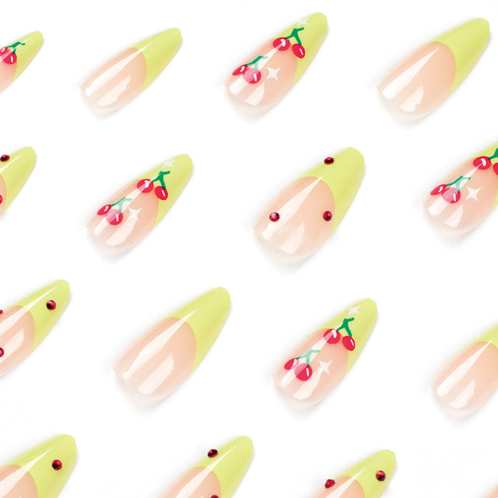 Artful Press-On Nails with Fruity Design Kalsten