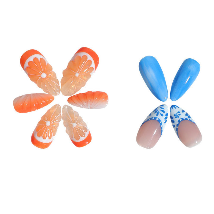 Nail art set with floral and colorful designs Kalsten