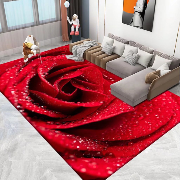 3D Printed Floral Area Rug Kalsten