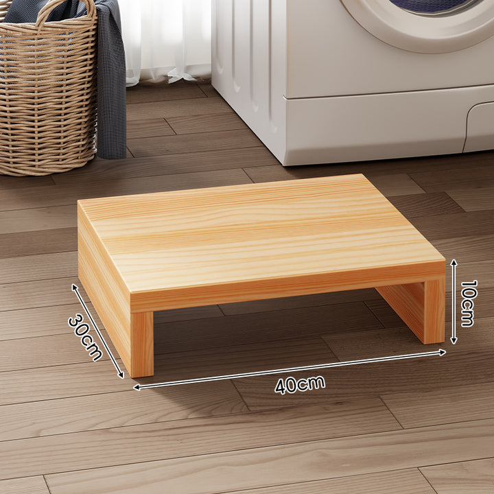 Low-Profile Solid Wood Appliance Platform Riser