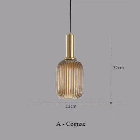 Ribbed Glass Pendant Light