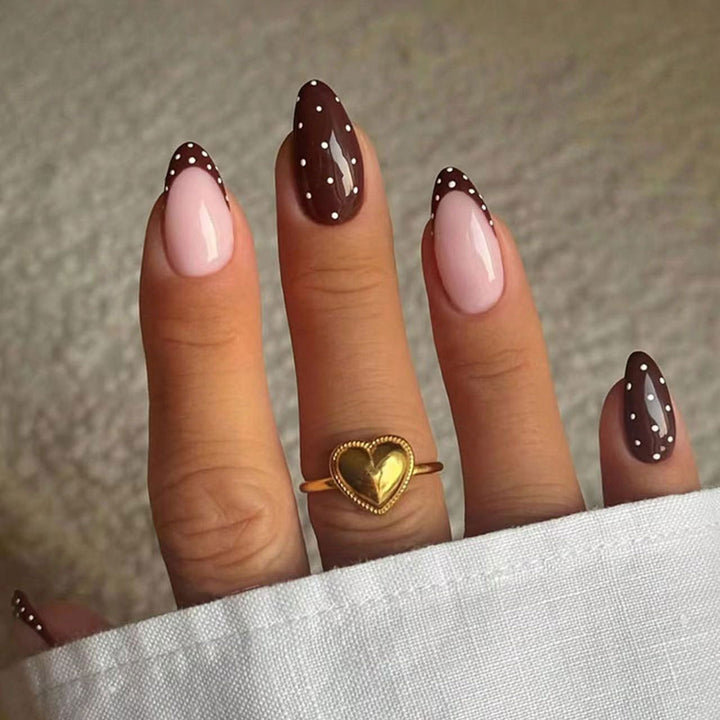 Elegant Abstract French Tip Nail Art Set