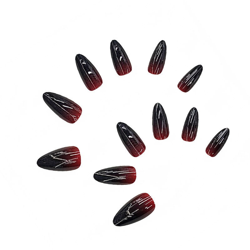 Ombre Glossy Stiletto Press-On Nails Kalsten